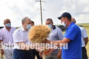 Губернатору вручен первый сноп урожая 2021 года