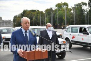 Сегодня прошла церемония передачи 55 автомобилей «Нива» представителям медицинских организаций области